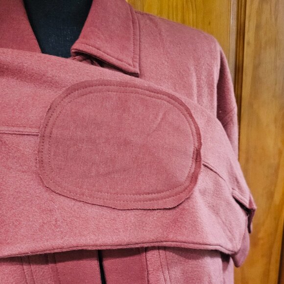 Washed Fleece Shirt Jacket - Rust - Picture 4 of 5